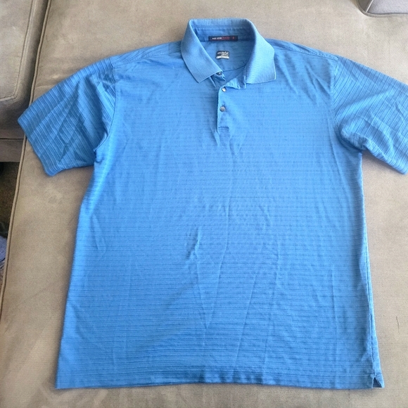 Nike Other - Nike Fit Mens Shirt Large L Dry Tiger Woods Collection Blue Polo Cotton Blend